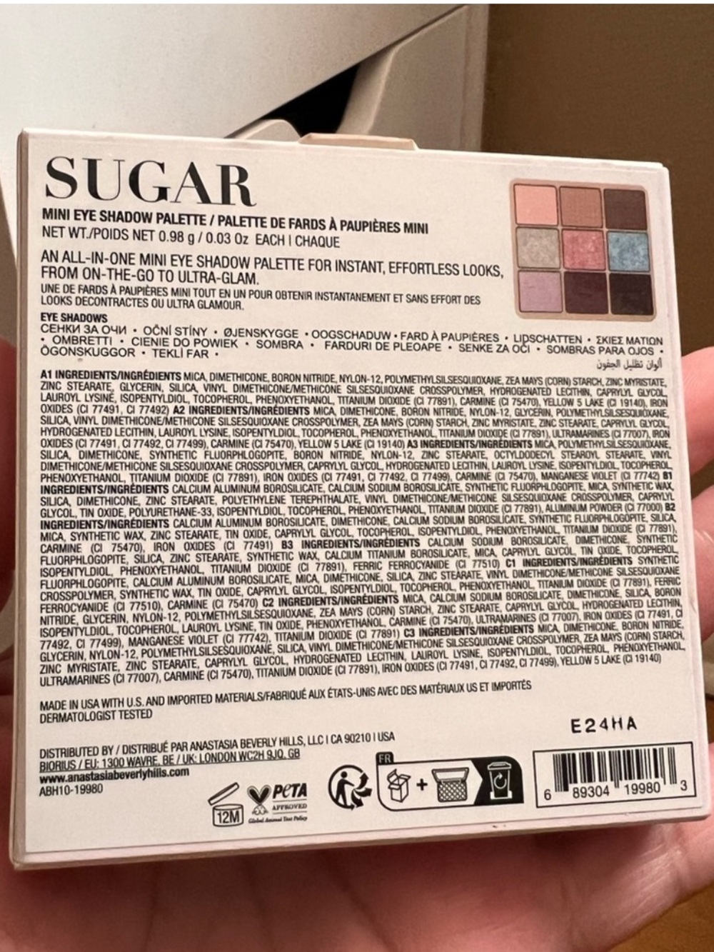 Anastasia Beverly Hills Sugar Eyeshadow Palette -Brand New Never Used. - Picture 2 of 11